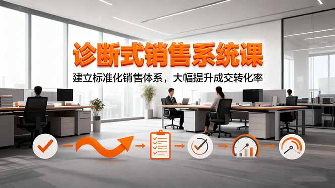 诊断式销售系统课，建立标准化销售体系，大幅提升成交转化率-阿鹏创业资源网