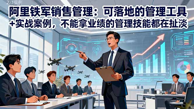阿里铁军销售管理：可落地的管理工具+实战案例，不能拿业绩的管理都在扯淡-阿鹏创业资源网