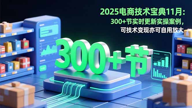 2025电商技术宝典11月：200+节实时更新实操案例，可技术变现亦可自用放大-阿鹏创业资源网
