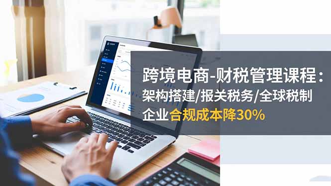 跨境电商-财税管理课程：架构搭建/报关税务/全球税制，企业合规成本降30%-阿鹏创业资源网