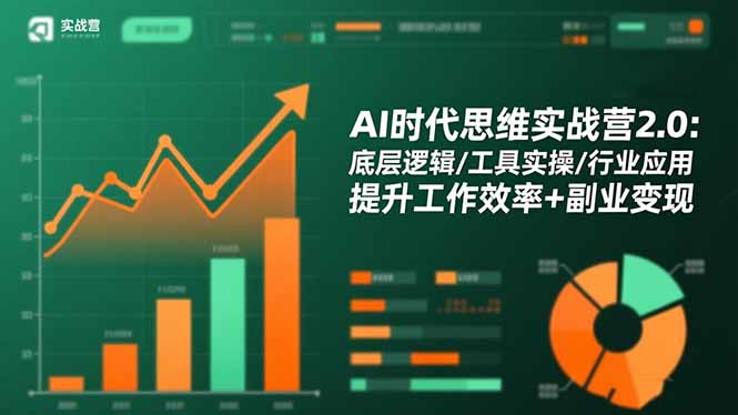 AI时代思维实战营2.0：底层逻辑/工具实操/行业应用 提升工作效率+副业变现-阿鹏创业资源网