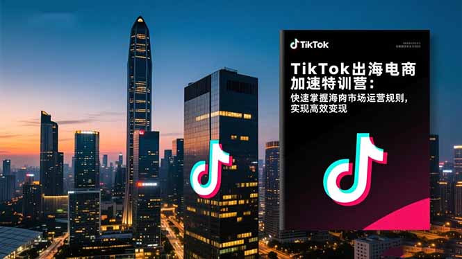 TikTok出海电商加速特训营：快速掌握海外市场运营规则，实现高效变现-阿鹏创业资源网