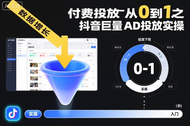 付费投放从0到1之抖音巨量AD投放实操-阿鹏创业资源网