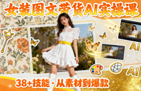 女装图文带货的AI实操课-阿鹏创业资源网